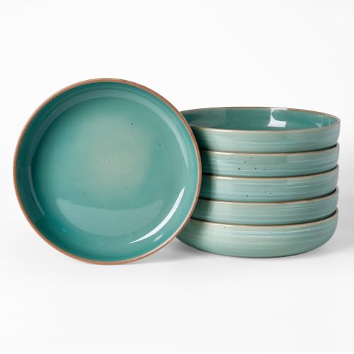 Meteor 33 oz Pasta Bowls Set of 6 (Peacock Green / Set of 6)