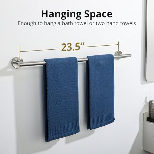 Towel Racks for Bathroom 24 Inch (Brushed Nickel)