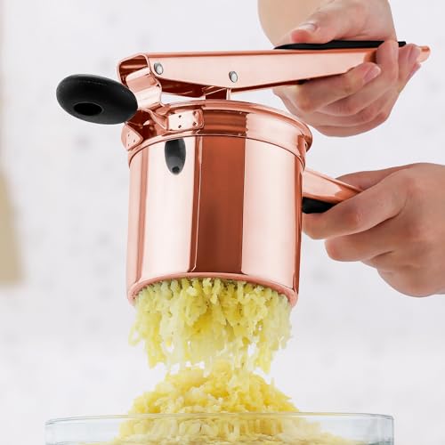 Premium Large 15oz Potato Ricer (Fixed Disc / Rose Gold Fixed Disc)