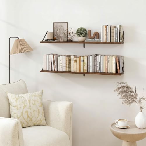 Black Deep Floating Shelves for Wall