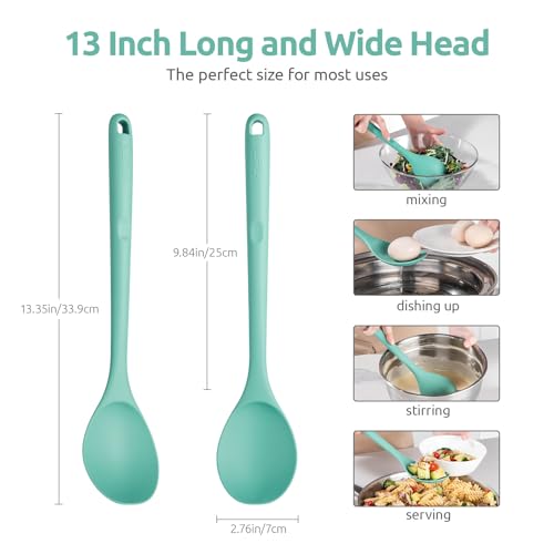 Silicone Cooking Spoon (Aqua Sky)