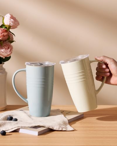 Jupiter Large Coffee Mug (Jupiter-Light Blue and Vanilla White / 4pcs)