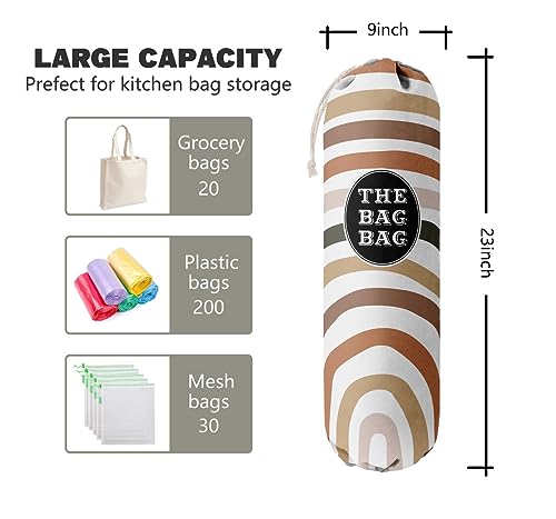 Boho Pattern Grocery Bags Holder and Organizer (Boho)