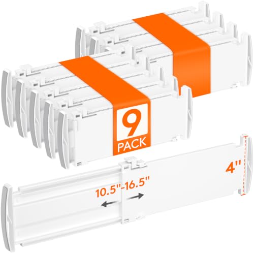 9 Pack 4" High Drawer Dividers (4"H, 10.5-16.5"L)