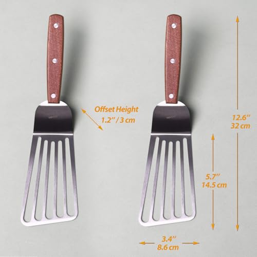 Offset Fish Spatula Turner (13'' Offset Spatula x 2)