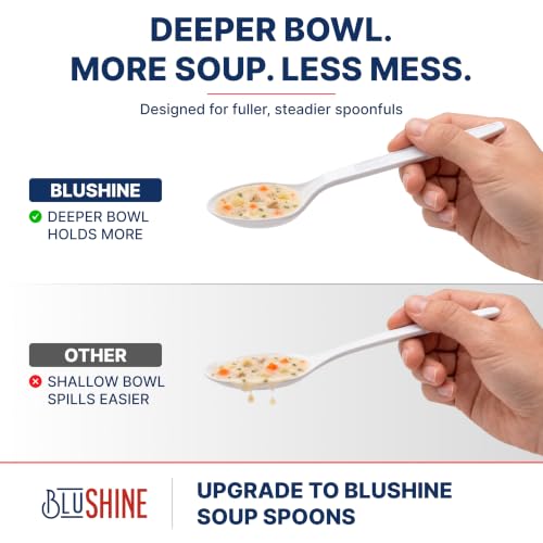 Extra Heavy Duty Plastic Soup Spoons