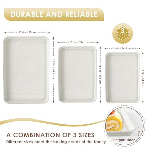 Baking Sheet Pan Set of 3 (Textured White)