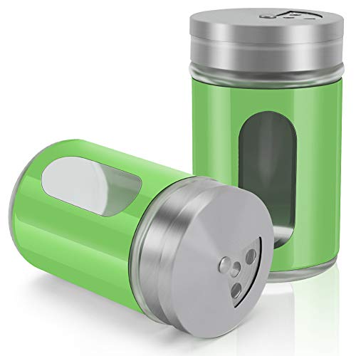 2pcs Salt and Pepper Shakers (Green)