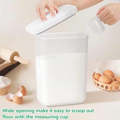 6 Qt Flour Sugar Storage Containers with Pop (6Qt-Tall)
