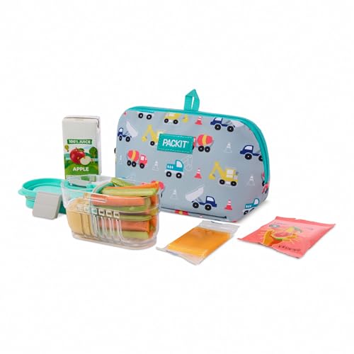 Freezable Snack Bag (Construction Trucks / Medium)