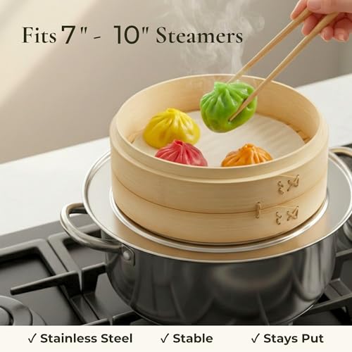 Stainless Steel Steamer Ring for Bamboo Steamer Basket 11