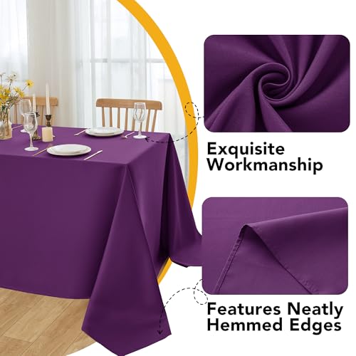 10 Pack Purple Tablecloths for Rectangle Tables (Purple / 70x108 In, 10 Pack)
