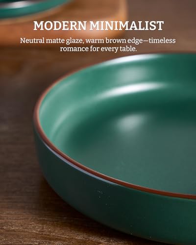 Mercury Pasta Bowls Set of 4 (Dark Green / 4 pcs)
