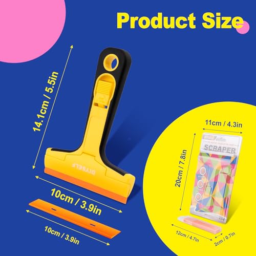 Glass Scraper Tool with 5 Pcs 4 (5PCS Plastic Blades / Green)
