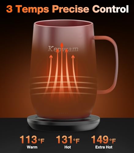 Heated Coffee Mug T2 (Burgundy / 20oz)