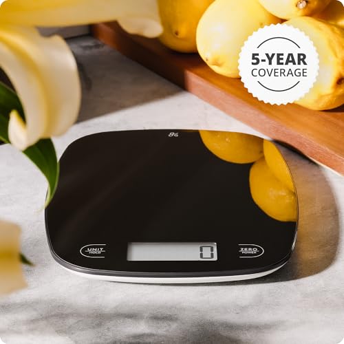Food Scale Slim & Compact Build (Black Glass)