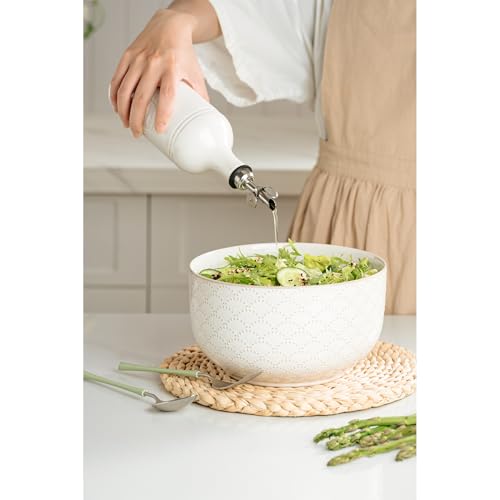 Olive Oil Dispenser Bottle with Spout (OFF-WHITE)