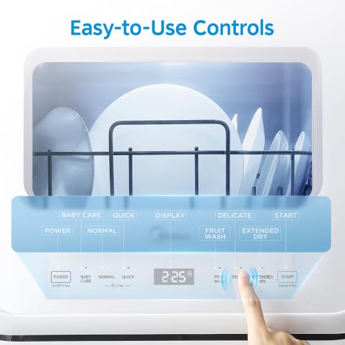 Countertop Dishwasher with 1.32Gal Tank (Whole White)