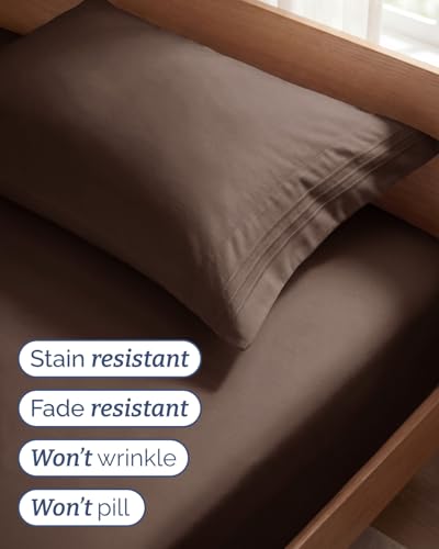 Twin Size 3 Piece Sheet Set (09 - Brown / Twin)