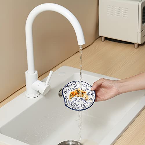 4.6 Inch Ceramic Spoon Rest for Stove Top (Vintage Blue)