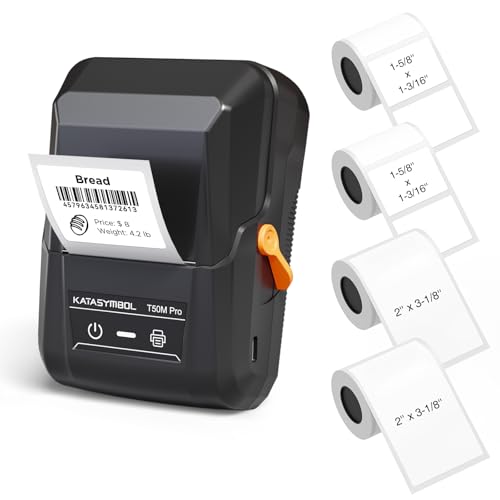 T50M Pro Bluetooth Label Maker Machine with 4 Tapes (4 Count)