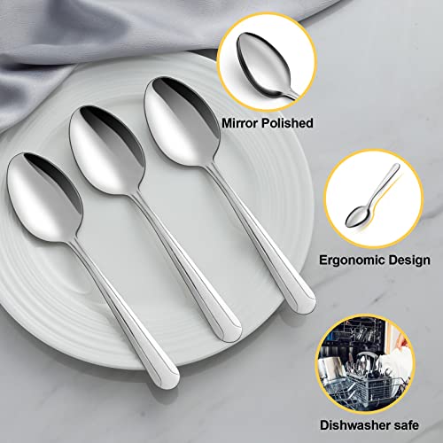 24 Pieces Spoons Set (Light Silver)