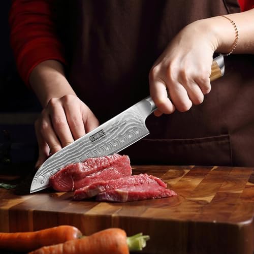 Damascus Santoku Knife 7" (7.1 Inch Santoku Knife)