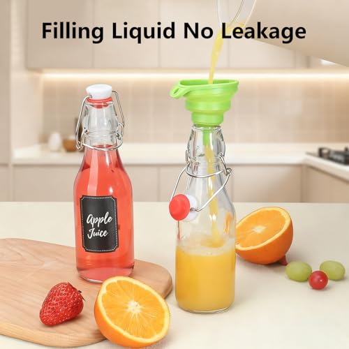 12pack 8.5oz Swing Top Glass Bottles with Airtight Lids for Vanilla (8.5 oz 12 pack)