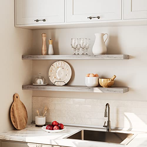 Floating Shelves for Wall (Greige / 39.4 Inches)