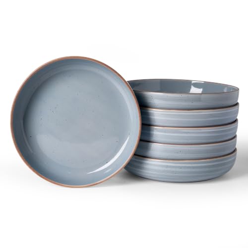Meteor 33 oz Pasta Bowls Set of 6 (Blue Gray / Set of 6)