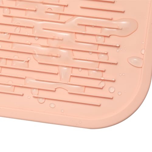 Silicone Dish Drying Mat for Multiple Usage (Pink / 36"L x 18"W)