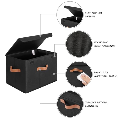 Memory Keepsake Storage Box (Black / Extra Large-2 Pack)