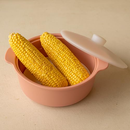 Microwave Silicone Steamer for Baby Food (Terracotta Rose / 50.7oz (1500ml))