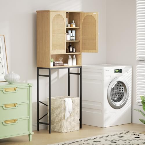 Rattan Toilet Storage Cabinet (Rattan Door-natural)