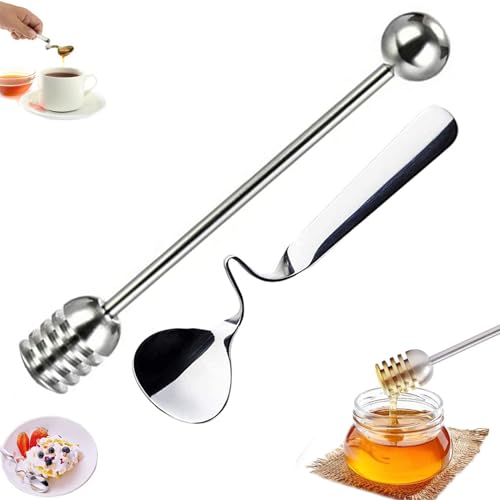 Stainless Steel Honey Spoons and Dipper