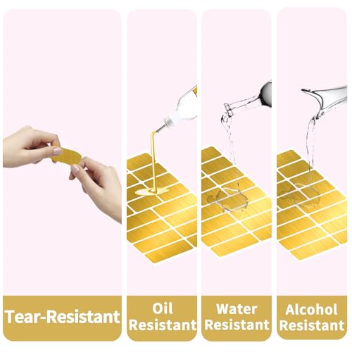 Gold Label Stickers Removable Writable Gift Labels (Gold- a / 1 x 2 inches, 1 x 3 inches Set)