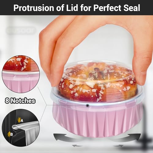 Baking Cups with Lids (Pink / 60pcs)