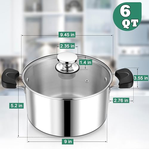 6 Qt Pot with Lid (6 Quarts)