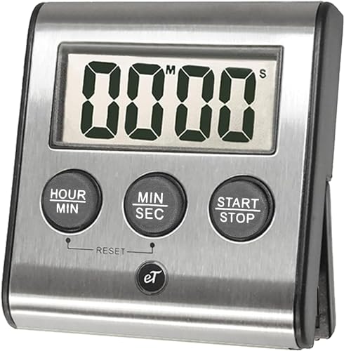 Elegant Digital Kitchen Timer Stainless Steel (6-Pack eT-78)
