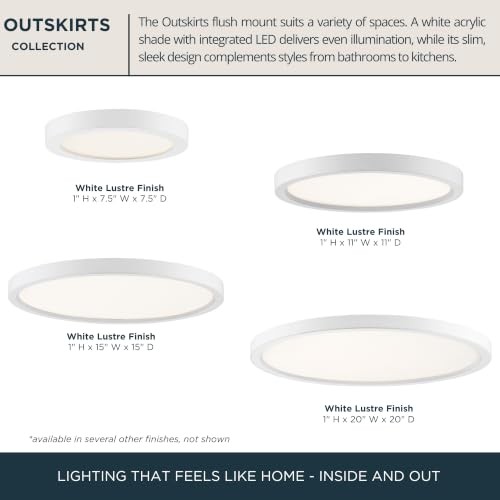 Outskirts 20" Round Flush Mount LE Ceiling Light
