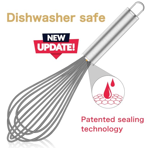 Grey Silicone Whisk Set of 3 (3 Count)