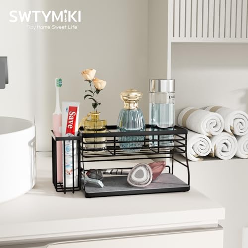 Sponge Holder for Kitchen Sink (Black-2 Tier)