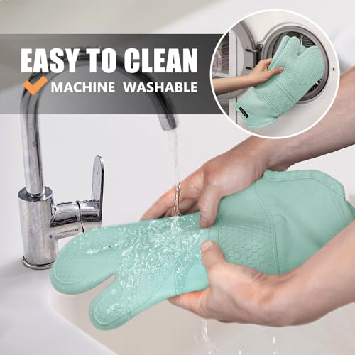2 Pack Silicone Pot Holders for Kitchen (Bermuda Teal)