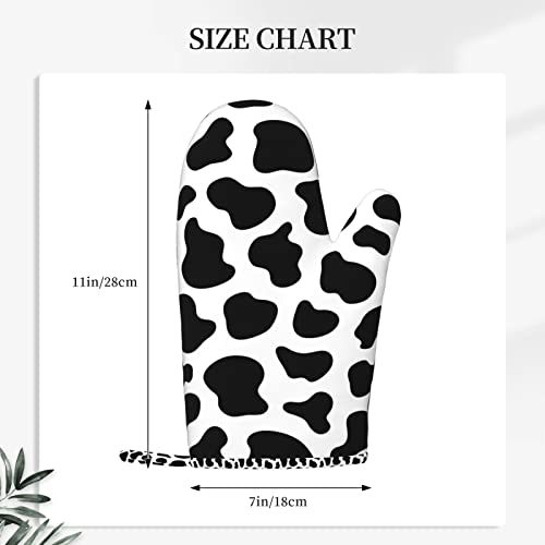 Cow Print Oven Mitts and Pot Holders Sets of 2 (One Size / Cow Print)