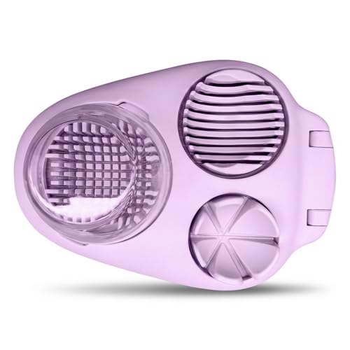 1 Pack Egg Slicer with 3 Cutting Modes (1 Pcs 3-in-1 Purple Heavy Duty Egg Slicer)