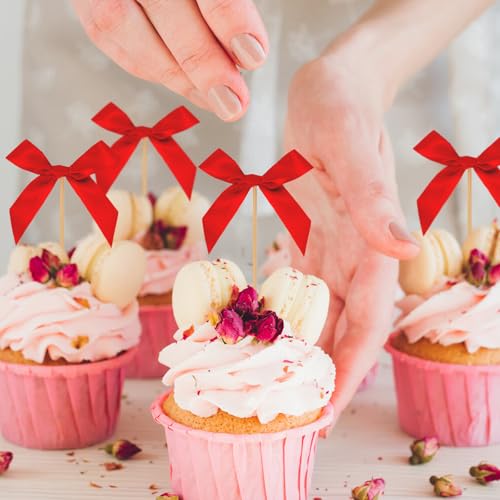 Red Cupcake Toppers (Red)