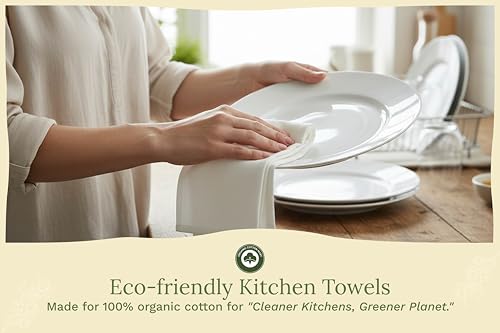 Organic Cotton Flour Sack Kitchen Towels (Natural Cotton)