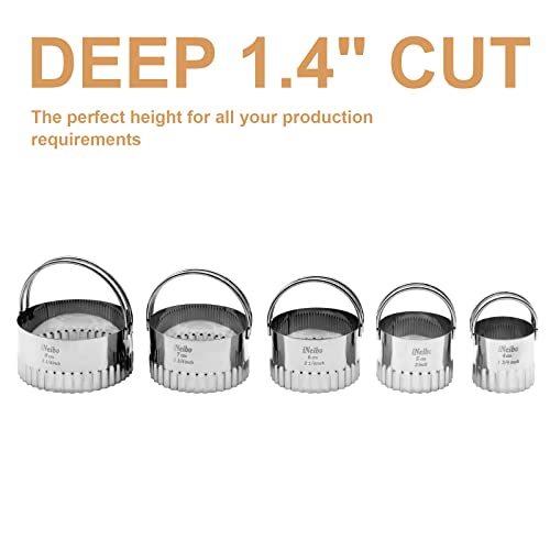 Fluted Edge Biscuit Cutter Set (Fluted Round Biscuit Cutter)