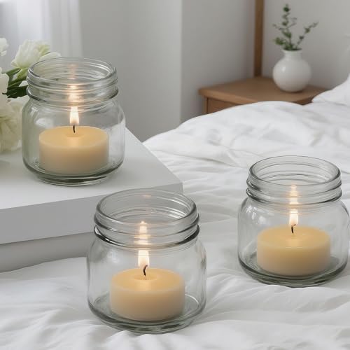 30 Pack Mason Jars 8oz with Silver Lids and Bands (Silver Split Lids-8oz)