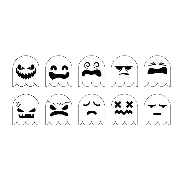 Halloween Ghost Face Cutter and Stencils Bundle (Halloween Ghost Faces)